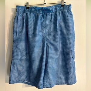 Beverly Hills Polo Club Patterned Blue Board Shorts swim trunks